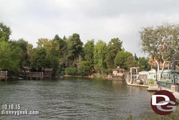 the Rivers of America this afternoon. Enjoy the views before the walls go up and it is drained for the next year.  Hopefully they come up with a workable solution to reopen this front portion earlier.