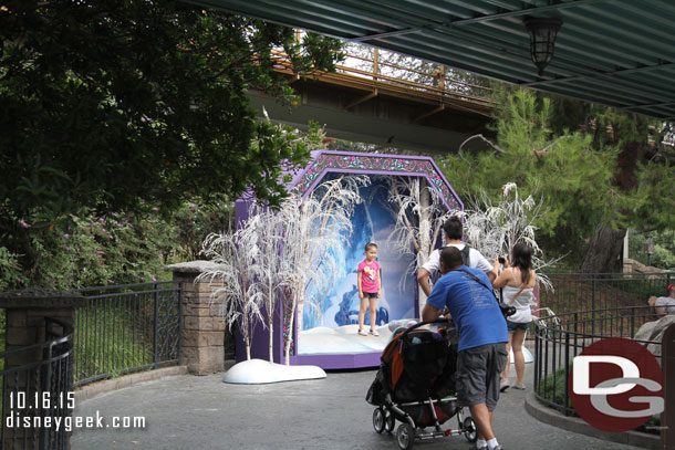 The Frozen photo op for the Halloween party is located along the Autopia track, near the smoking area.