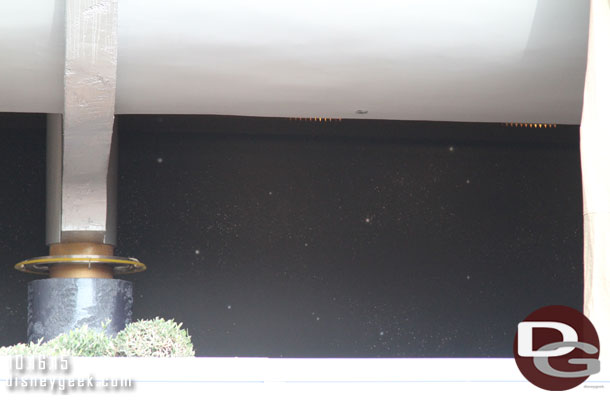 A star field on the walls of lower level of the Expo Center.