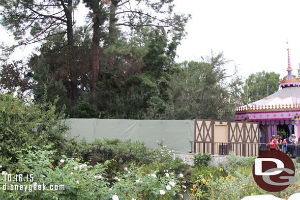 No visible progress on the work between Frontierland and Fantasy Faire