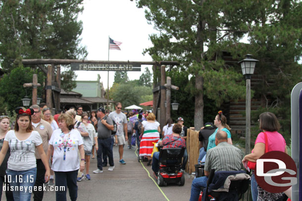 This line stretched back and around the coffee stand in the hub.