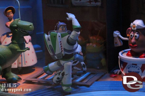 Back to the Toy Story window for another pass.. as it got darker the photo ops became better.