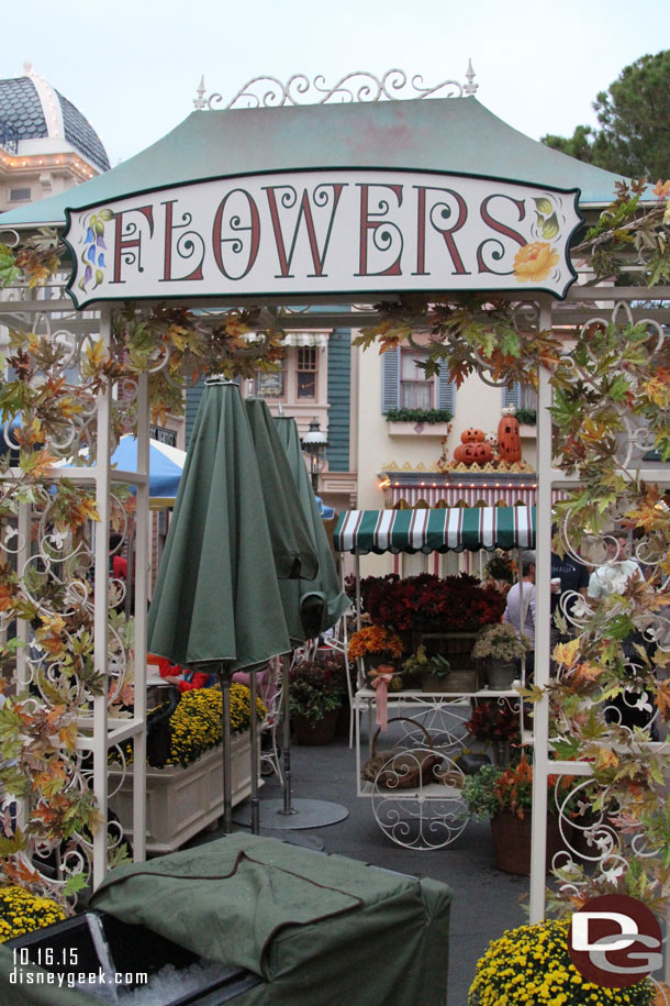 A Flower Market has been installed on Center Street off Main Street USA.