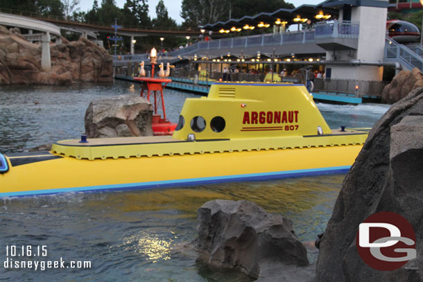 A sub passing by as I walked toward Fantasyland.