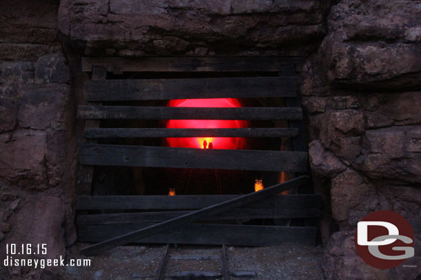 Owls haunting the mine shaft across from the Big Thunder Exit.