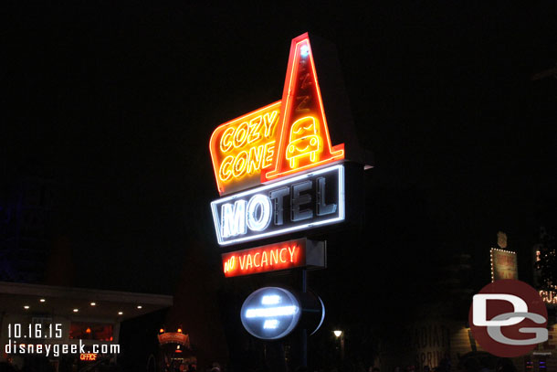 Some neon issues at the Cozy Cone tonight.  The tel was nothing lighting on this side of the sign.