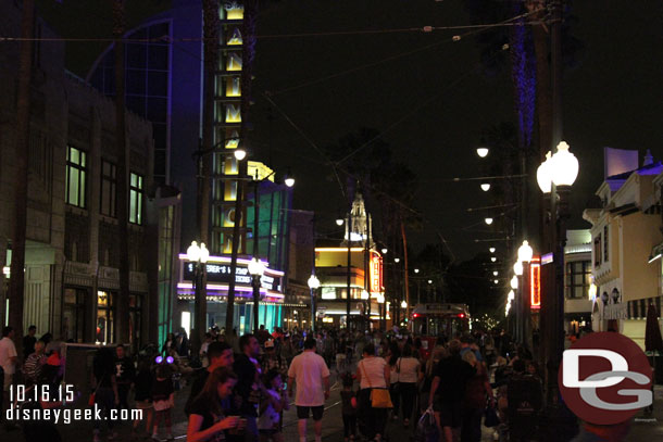 Hollywood Blvd this evening.