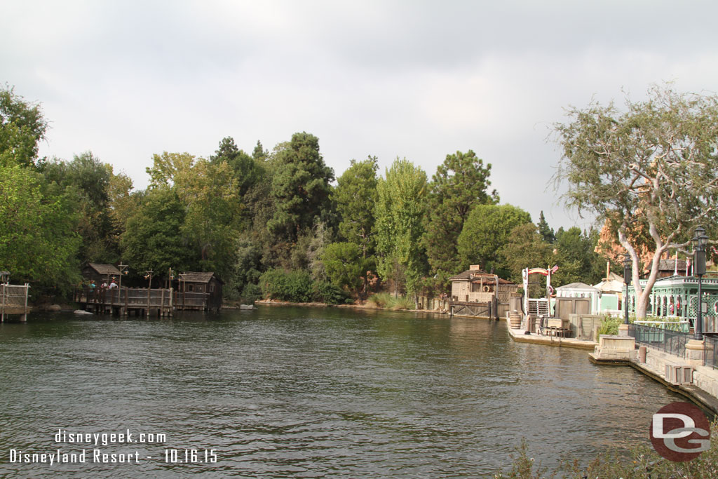 the Rivers of America this afternoon. Enjoy the views before the walls go up and it is drained for the next year.  Hopefully they come up with a workable solution to reopen this front portion earlier.