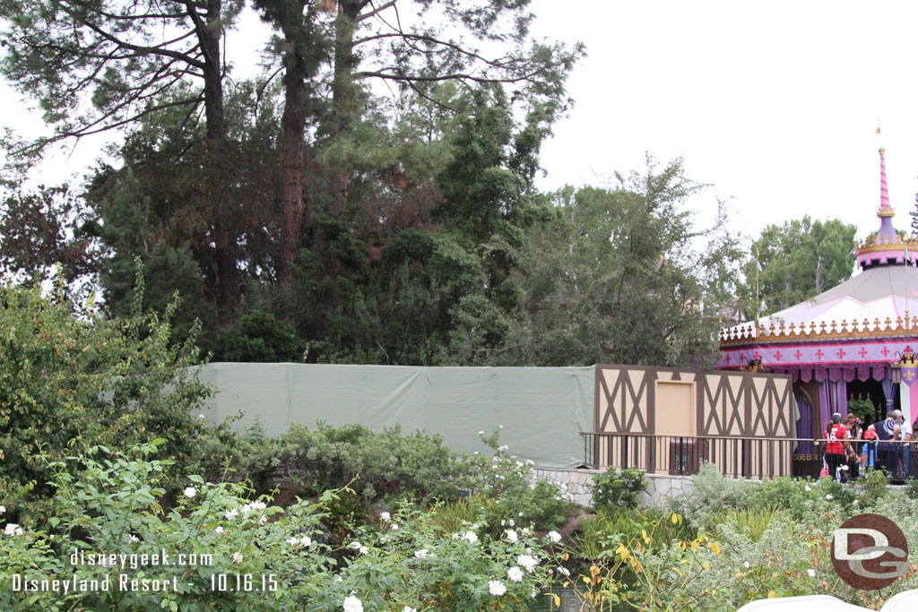 No visible progress on the work between Frontierland and Fantasy Faire