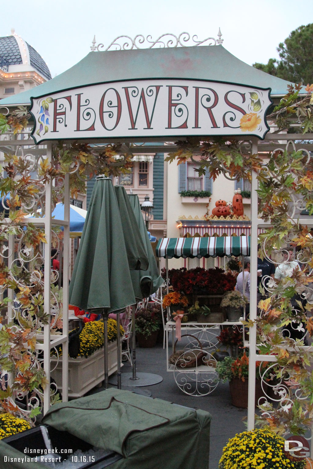 A Flower Market has been installed on Center Street off Main Street USA.