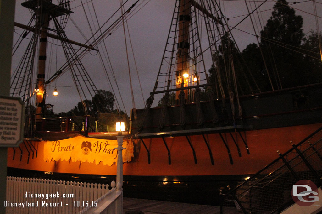 The Pirate Wharf photo op uses the Columbia as a backdrop.