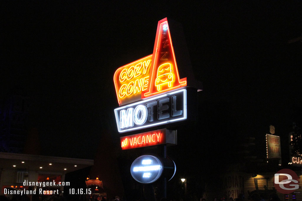 Some neon issues at the Cozy Cone tonight.  The tel was nothing lighting on this side of the sign.