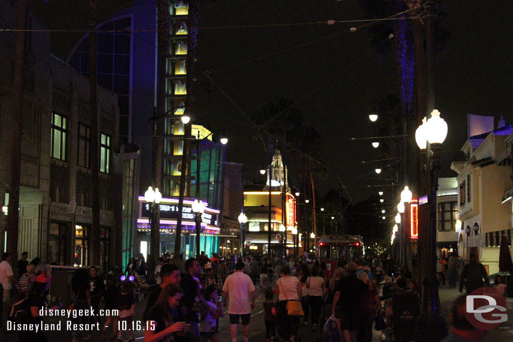 Hollywood Blvd this evening.