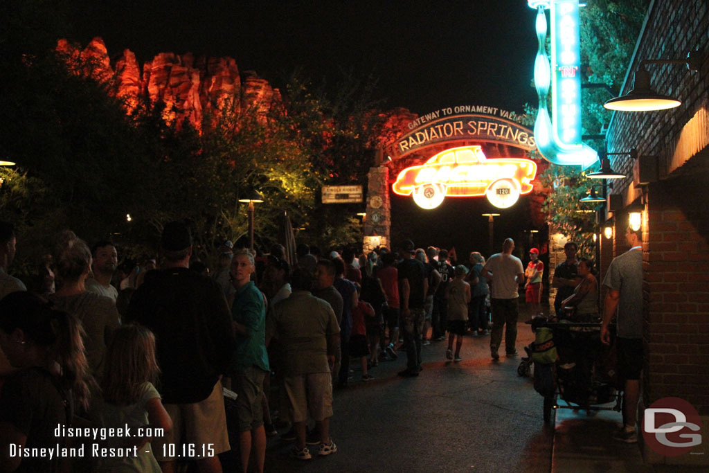 Passing through Radiator Springs again..  40 minutes later and looks the same.