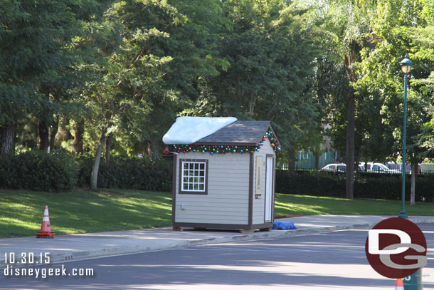 Part of the Winter Village in the unused bus/taxi area.