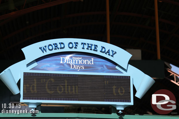 The Word of the Day sign at the Monorail station had a panel out.