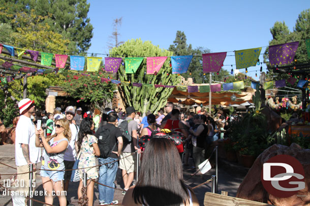 The Big Thunder queue has taken over Zocalo Park