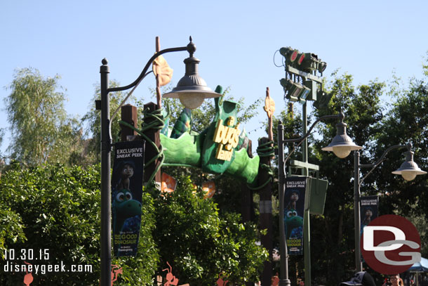 Good Dinosaur banners are up this trip (they were not last trip)