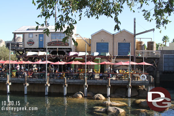 The repainting at the Wharf is done.  It looks less worn now.