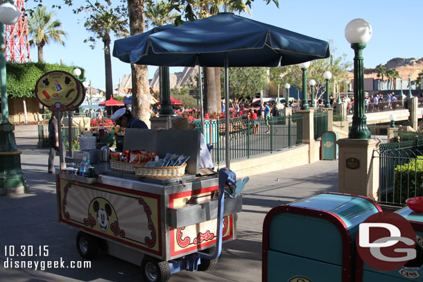 This ODV cart was set up blocking the walkway to Paradise Park.