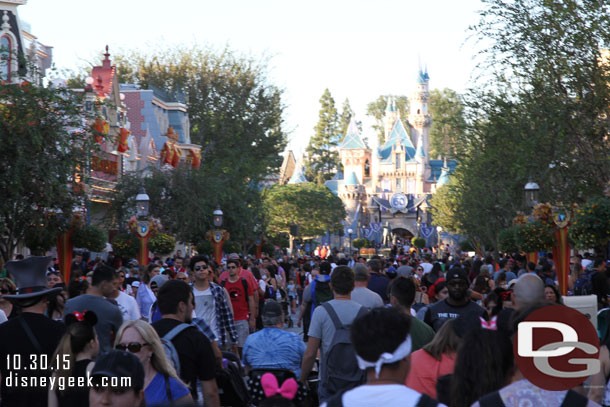 Looking up Main Street while I wait for the Flag Retreat.  It was around 5:10pm