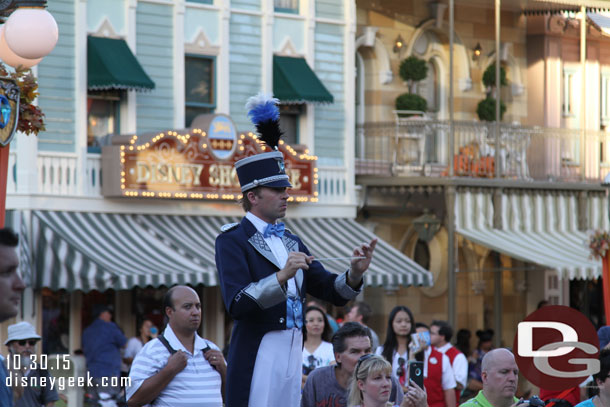 The Disneyland Band at the nightly Flag Retreat