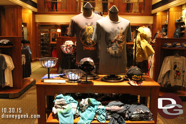 Star Wars merchandise front and center in Elias and Company.