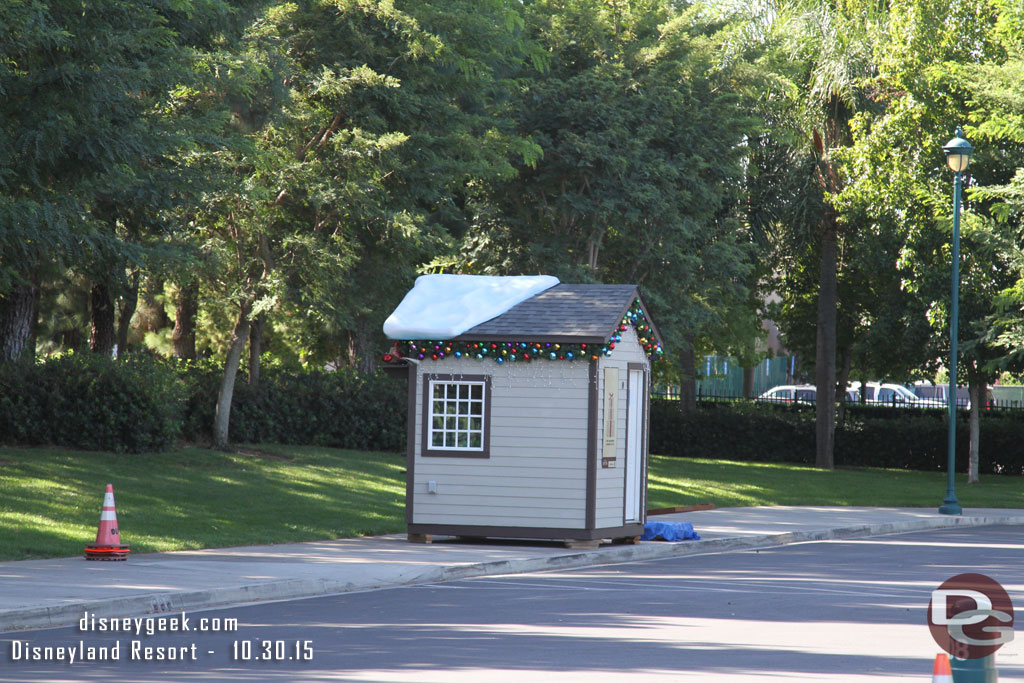 Part of the Winter Village in the unused bus/taxi area.