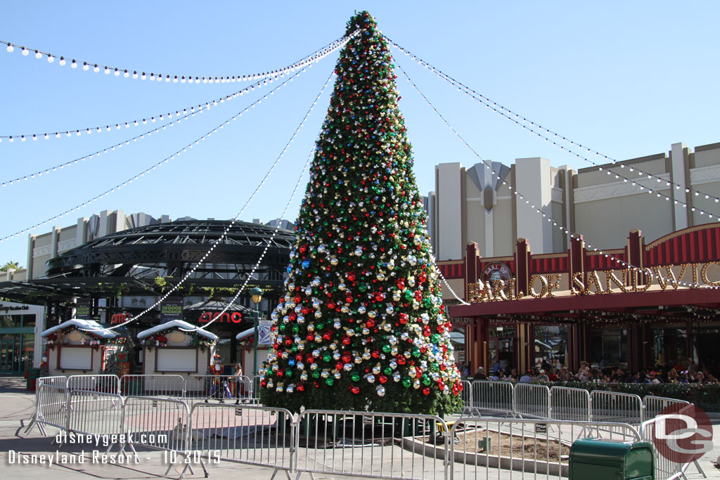 The Christmas tree is up.  