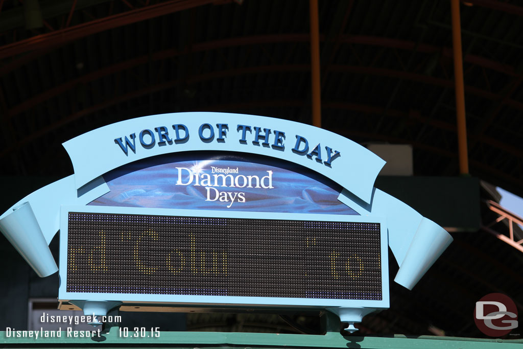 The Word of the Day sign at the Monorail station had a panel out.