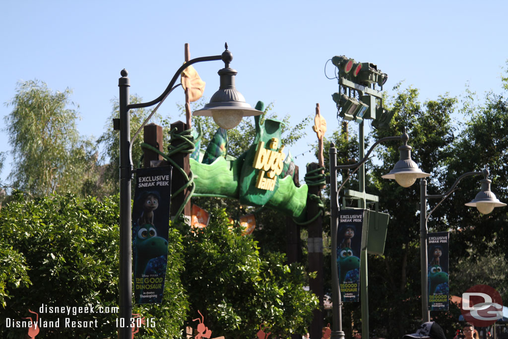 Good Dinosaur banners are up this trip (they were not last trip)