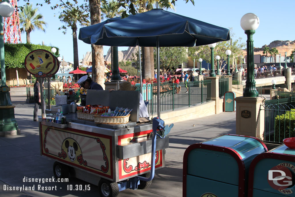 This ODV cart was set up blocking the walkway to Paradise Park.