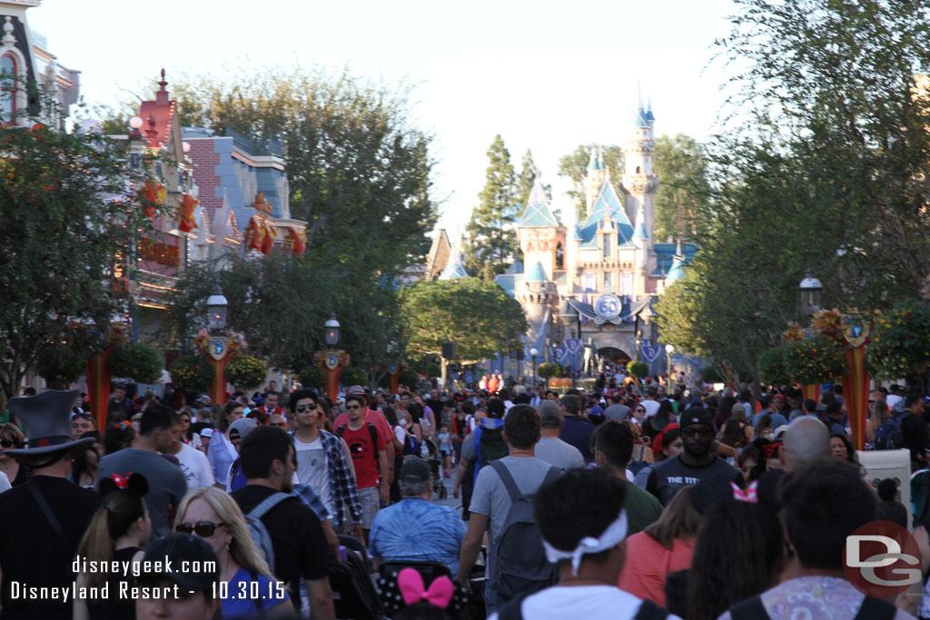 Looking up Main Street while I wait for the Flag Retreat.  It was around 5:10pm