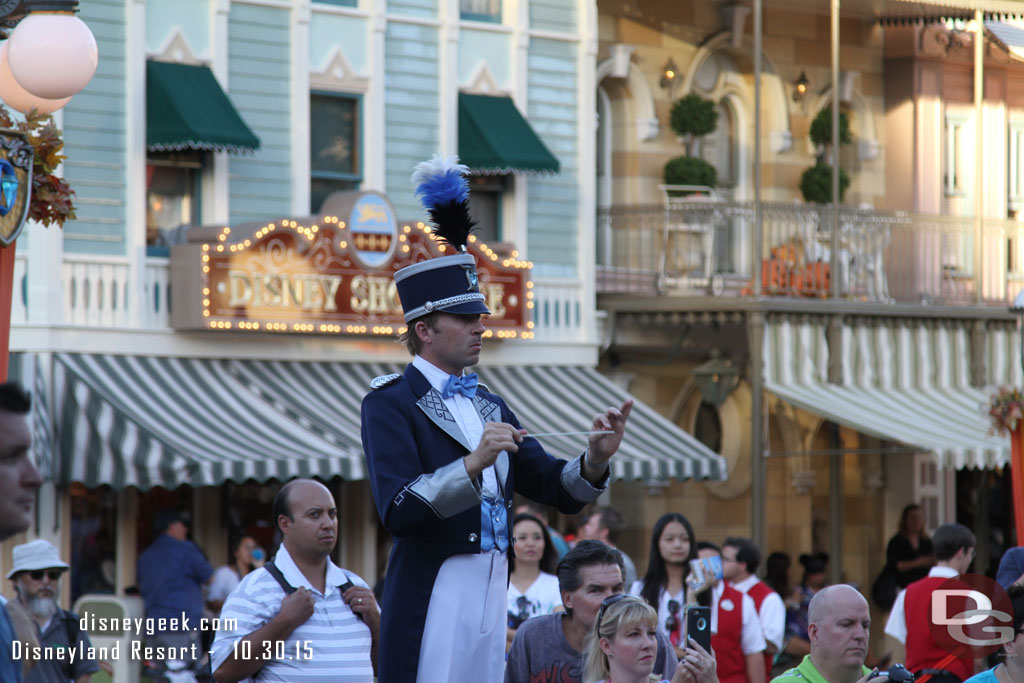 The Disneyland Band at the nightly Flag Retreat