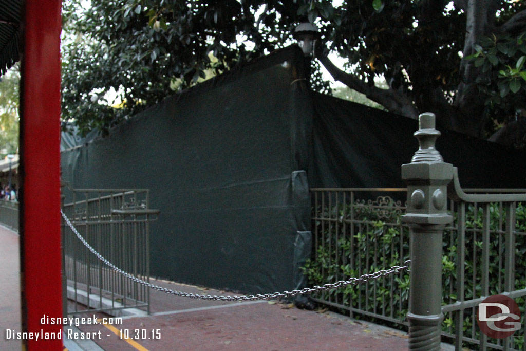 The fence around the new walkway area.