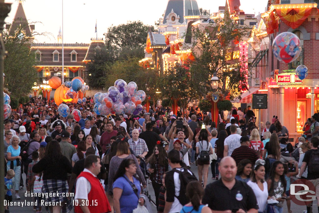 Main Street USA around 6:15pm