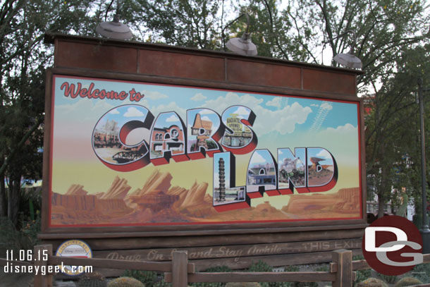 Surprised Cars Land is not fully decorated yet.