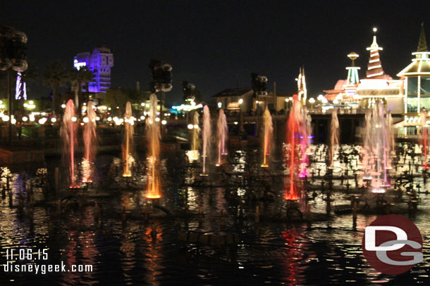 The fountains warming up for World of Color