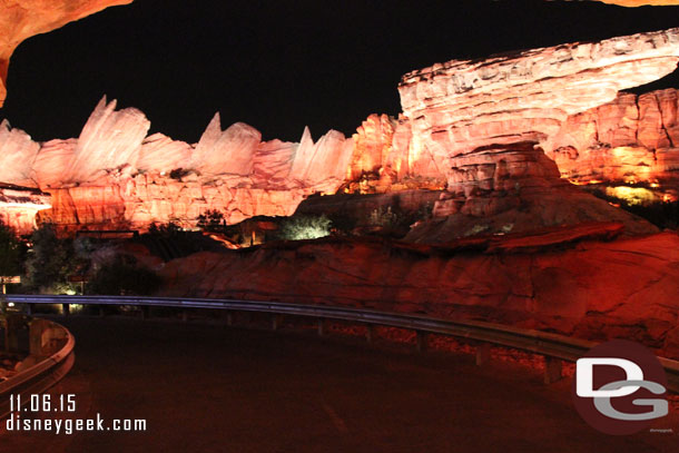 Entering Cars Land from the Wharf.