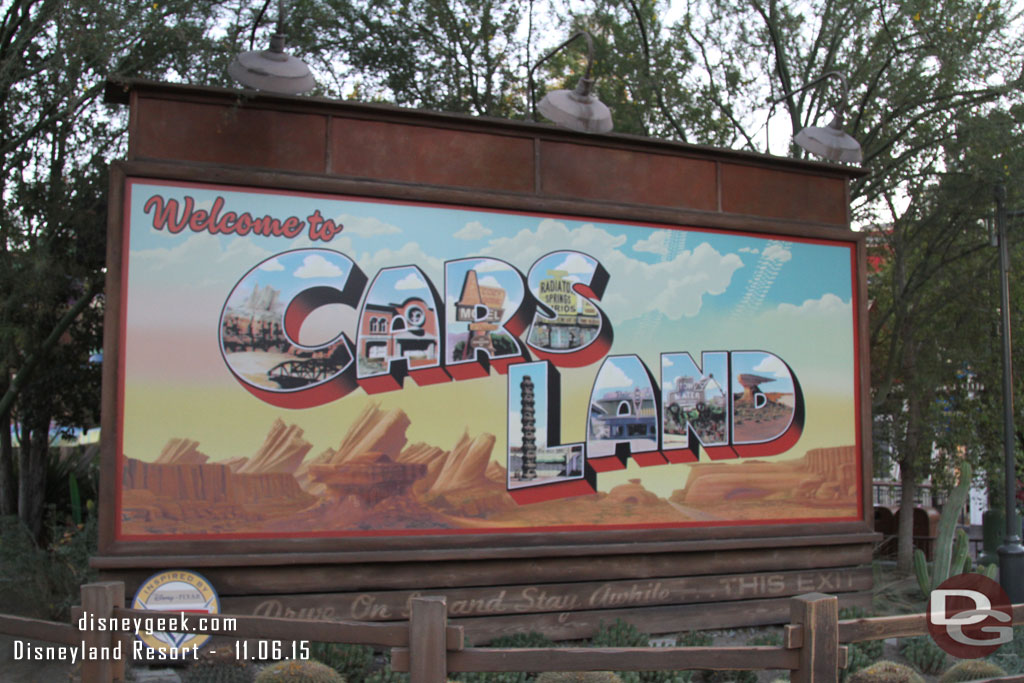 Surprised Cars Land is not fully decorated yet.