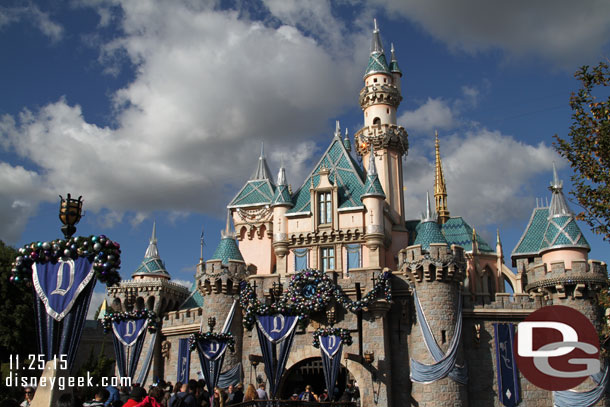 Sleeping Beauty Castle on this party cloudy and cool afternoon.