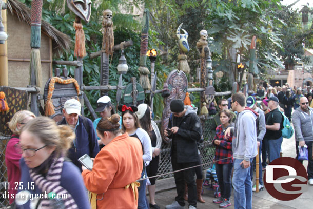 Even with the temperature around 60 degrees there was a line for Dole Whips this afternoon.