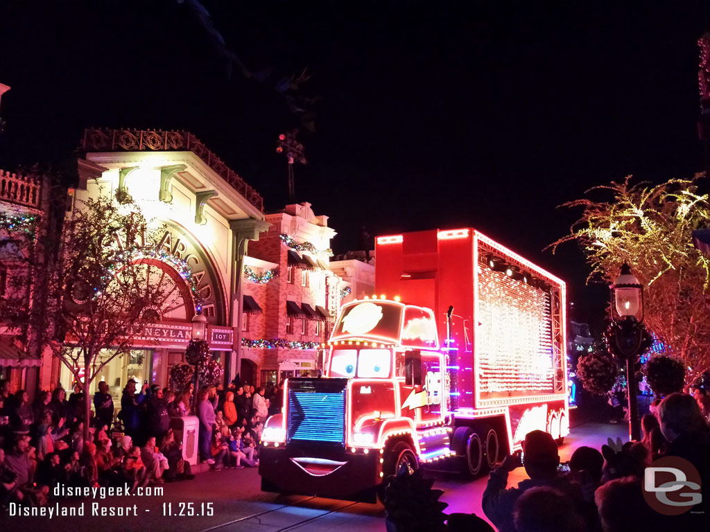 Mack making his way toward Town Square.