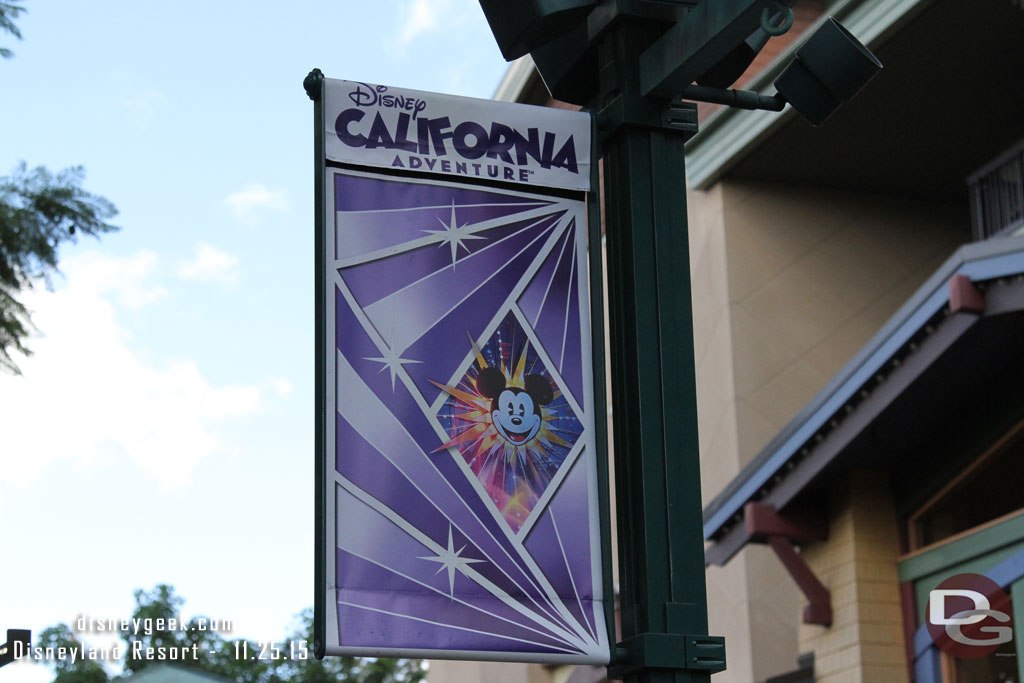 New banners in Downtown Disney.