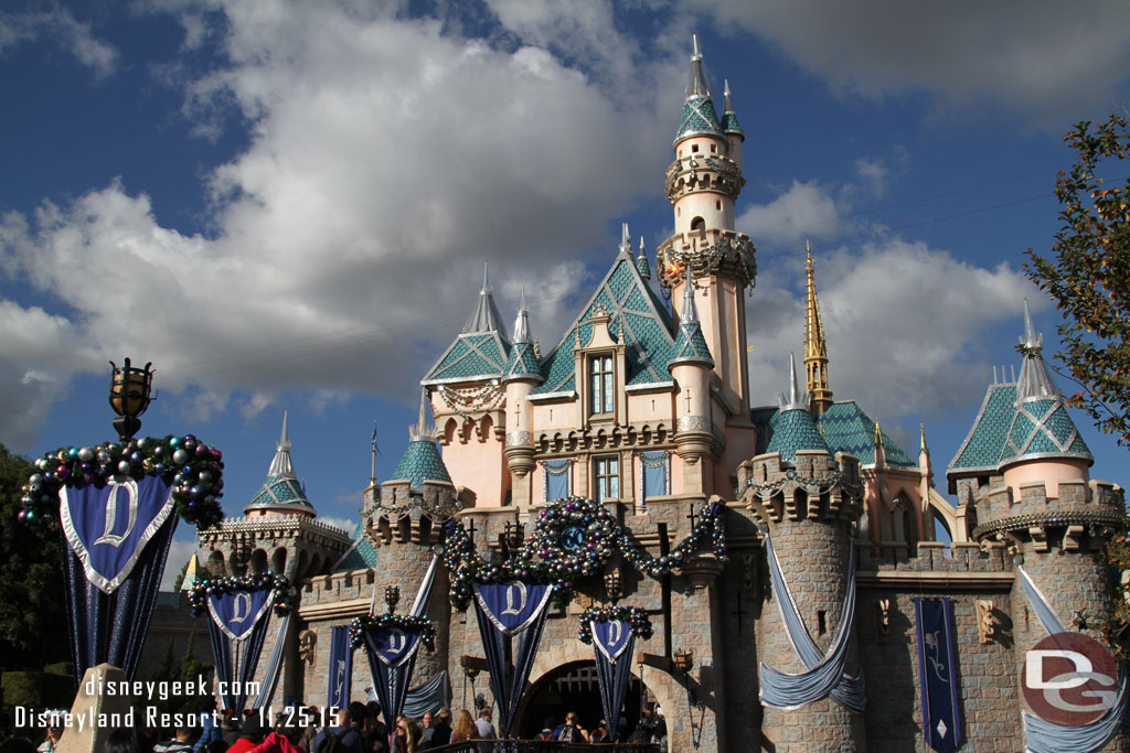 Sleeping Beauty Castle on this party cloudy and cool afternoon.