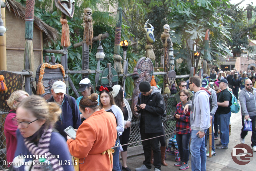 Even with the temperature around 60 degrees there was a line for Dole Whips this afternoon.