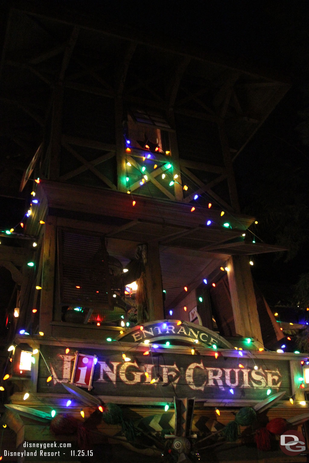 I opted to pay a visited to the Jingle Cruise.  A posted 25 minute wait was fairly accurate.