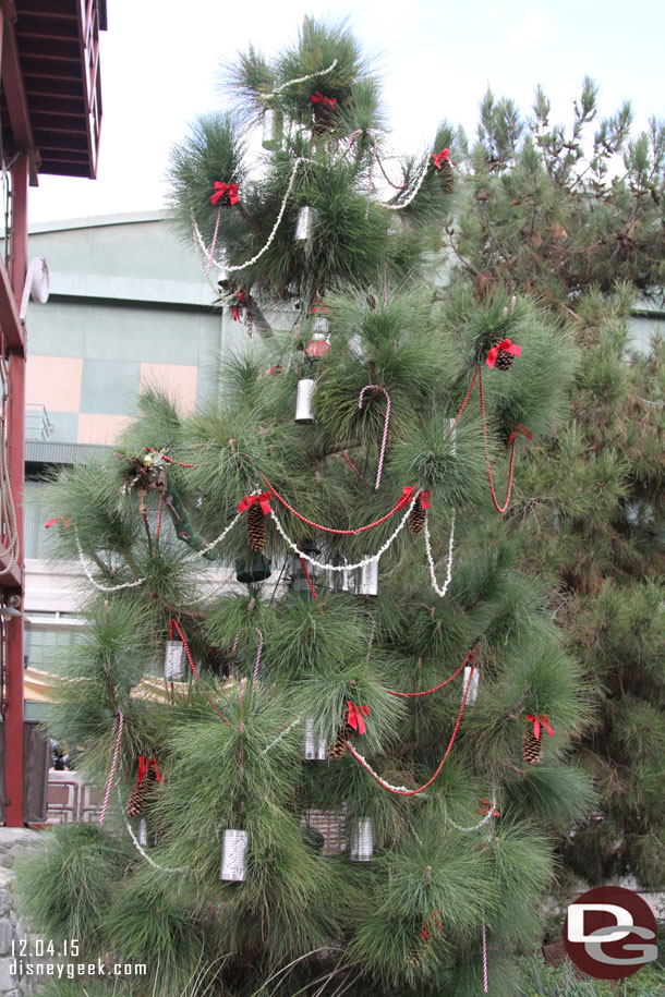 Christmas decorations in Grizzly Peak Airfield.