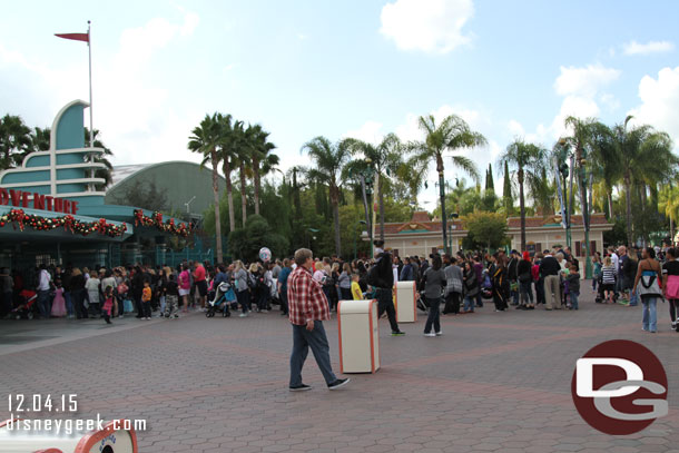 Hmm.. long lines to get into DCA..  Disneyland had none.