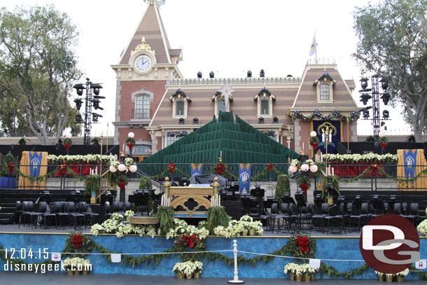 The stage is set up for the Candlelight which runs Saturday and Sunday evening at 5:30 and 7:45.